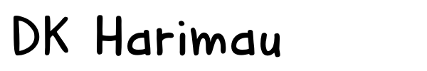 DK Harimau font preview
